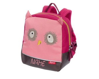 Sigikid Rucksack Eule mit Name bestickt•Rucksack Kindergarten•Rucksack für Kita•Geschenk zur Geburt•Erster Rucksack•NeedleCat