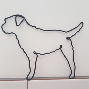 Wire Border Terrier | Terrier Dog | with or without collar | Wire Art