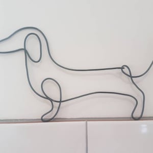 Wire Dachshund Dog | with or without collar | Wire Art | Minimalist Art