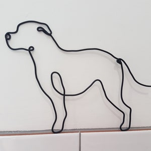 Wire Staffordshire Bull Terrier Dog | Staffie | with or without collar | Wire Art