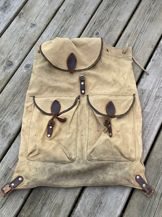vintage army backpack - Antares Furnishings