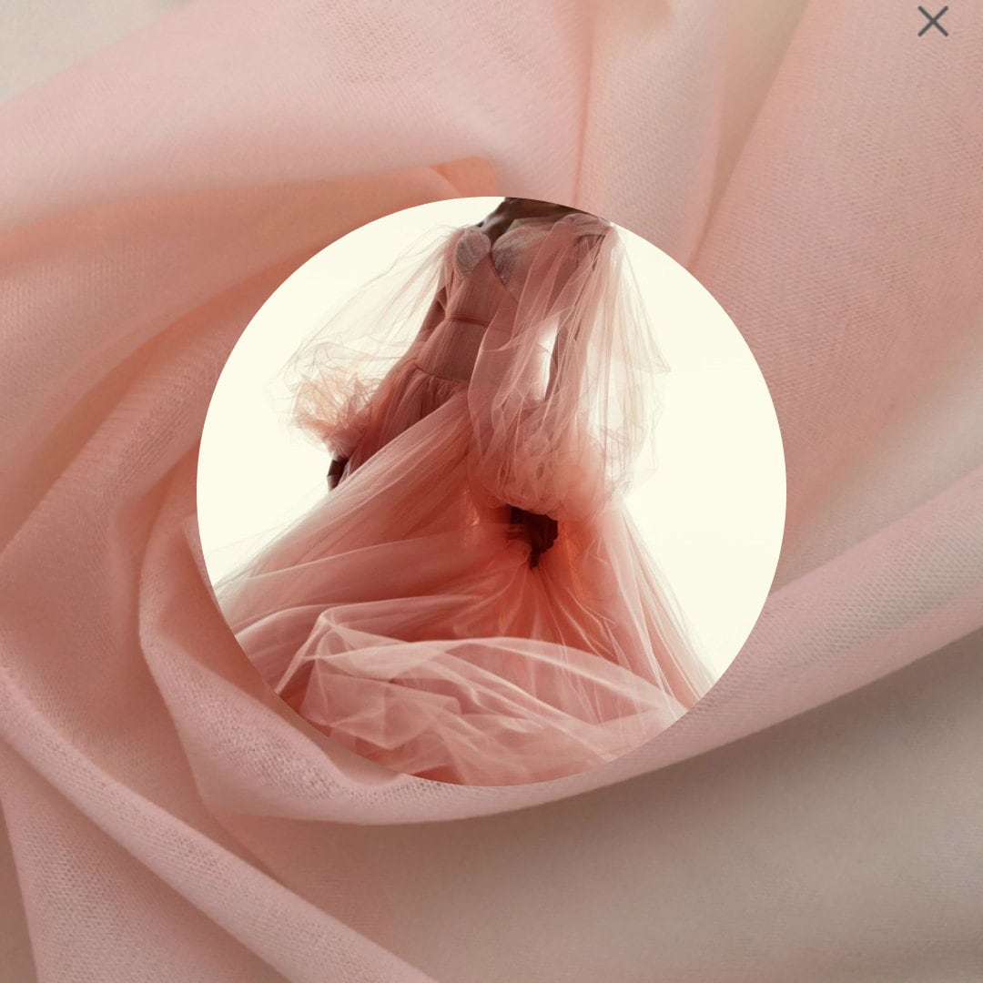 Soft 5 Tulle, Light Pink/peach color Tulle best quality, Light Pink tulle for veil, soft tulle, tulle skirt, dress, width 3m, sold per meter