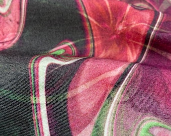 Famous Designer Viscose Jersey world famous fashion fabric for dress, Famous print, Italy fabric, fabric by Yards Bright  Colorful