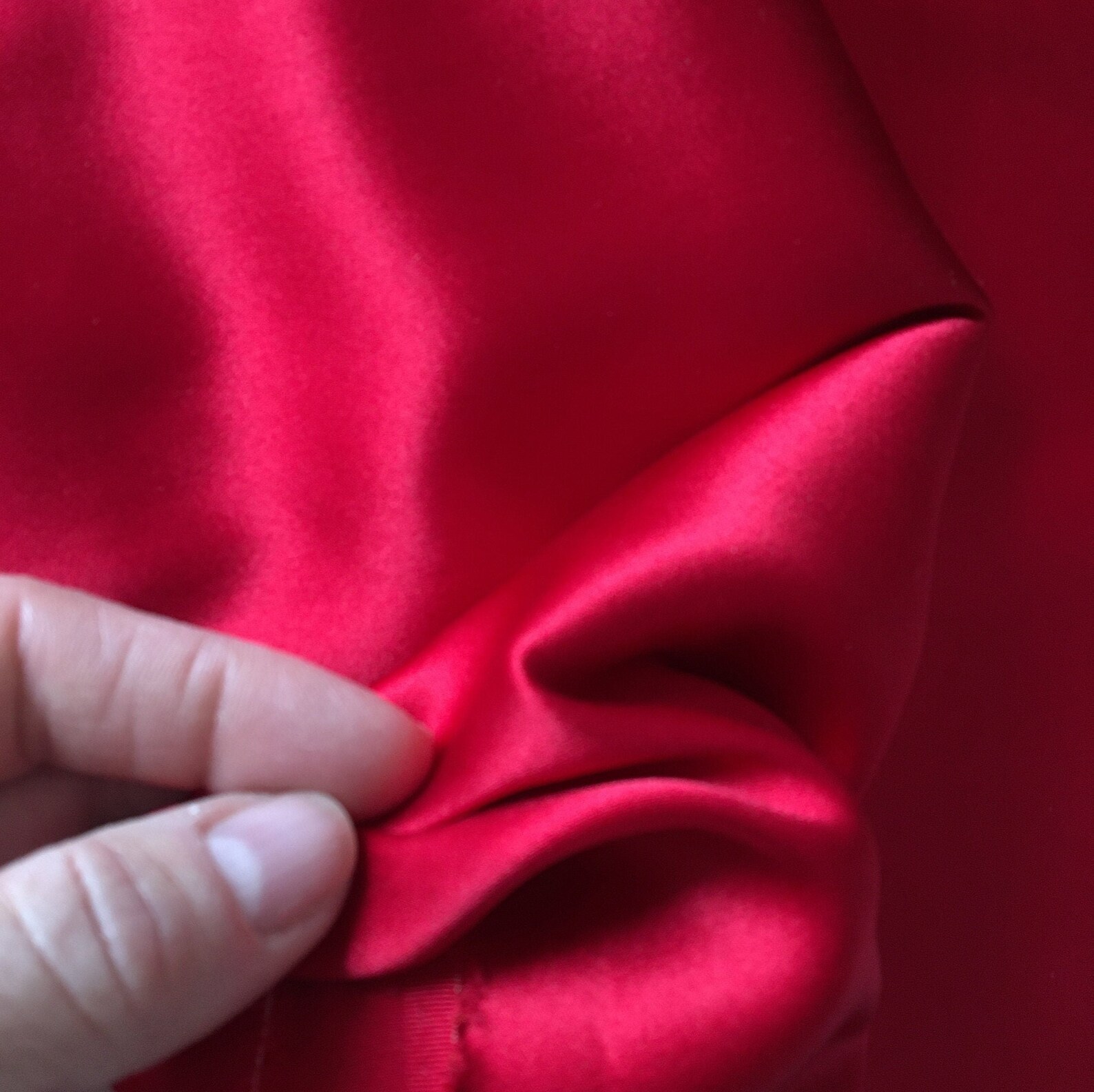 Lycra De Seda Pura Color Rojo Brillante 140 Cm De Ancho Corte Etsy