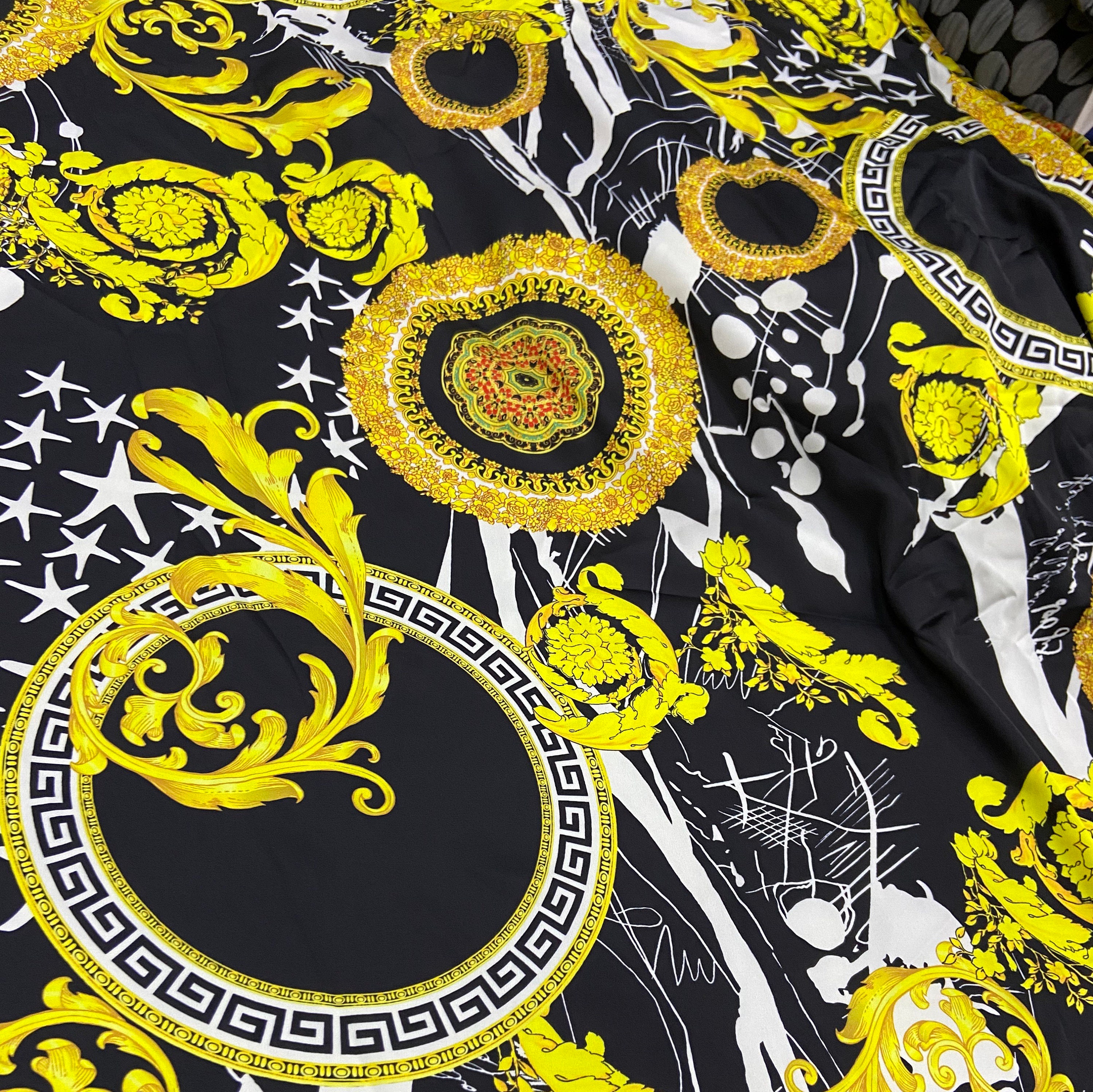Haute Couture Polyester Silk Fabricversace Print Multicolored -  Israel
