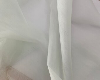 Soft tulle Pale LIGHT MINT 55 of high quality, tulle for veil, tulle for skirt, dress, tulle 118/300cm width , sold per meter