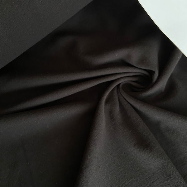 Black Cotton Fabric by the yard quality soft Italian cotton in width 47"/120 cm