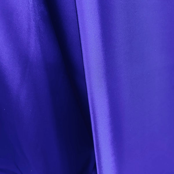 Silk Fabric Royal Blue Premium colour by the Yard 58”/ 140 cm wide Natural Silk Satin Bridal Fabric