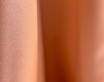 Pure silk Elastane, dark salmon colour,140 cm wide by the Yard 100% silk fabric