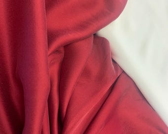 Bright Bordo Pure Crepe with elastane , Bordo fabric for dress, trousers, skirt, plain dyed fabric by the 50cm 138 cm  width silk fabric