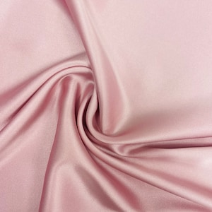 Italia Pure silk Elastane, Light pink colour, Classic pure silk pale pink colour ,140 cm wide by the Yard 100% silk fabric