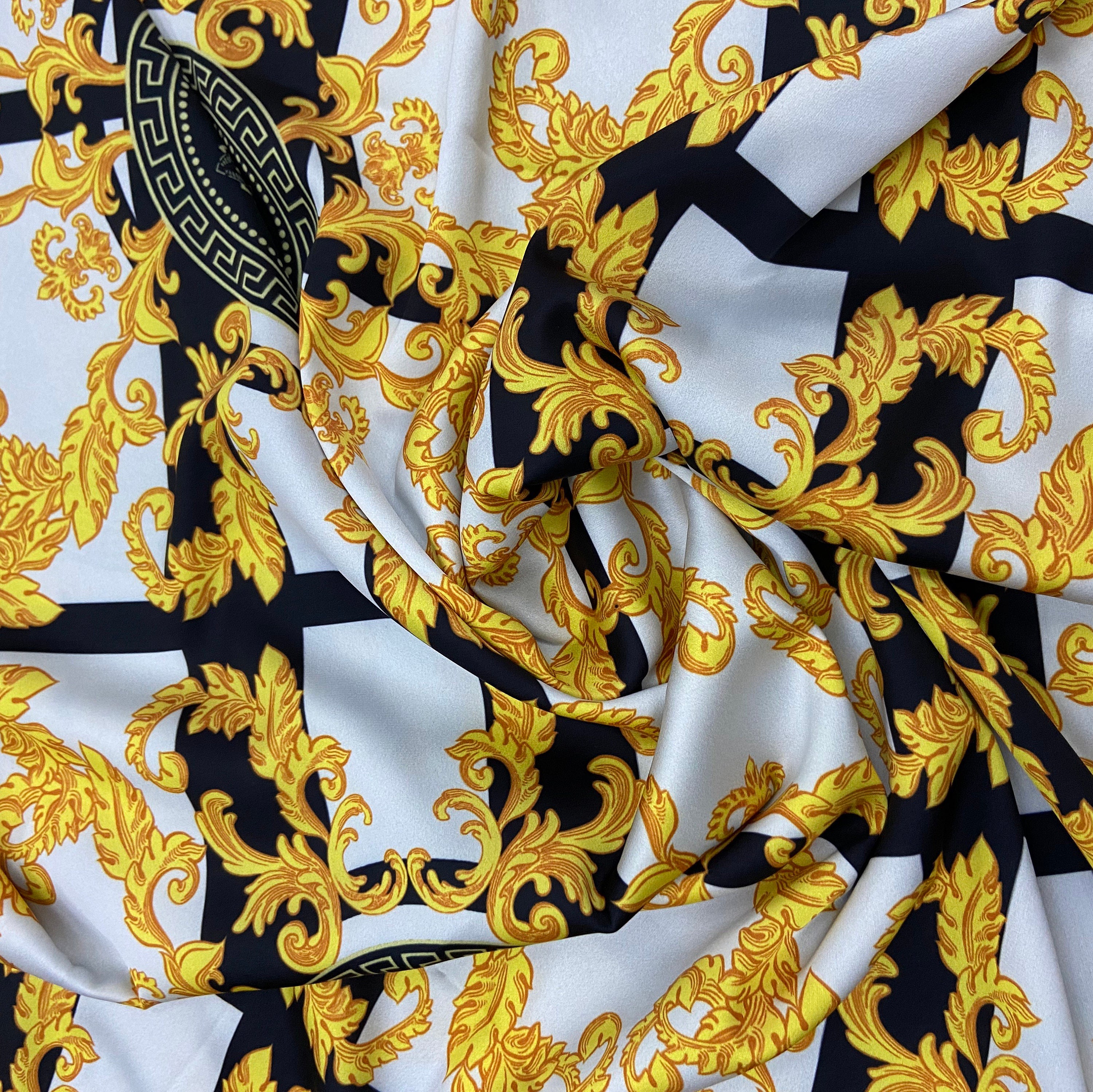 Haute Couture Polyester White Yellow Color Designer Silk 