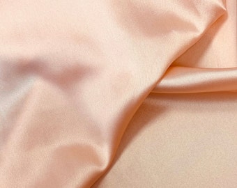 Italian silk peach colour Pure silk Elastane 140 cm wide by the Yard silk fabric