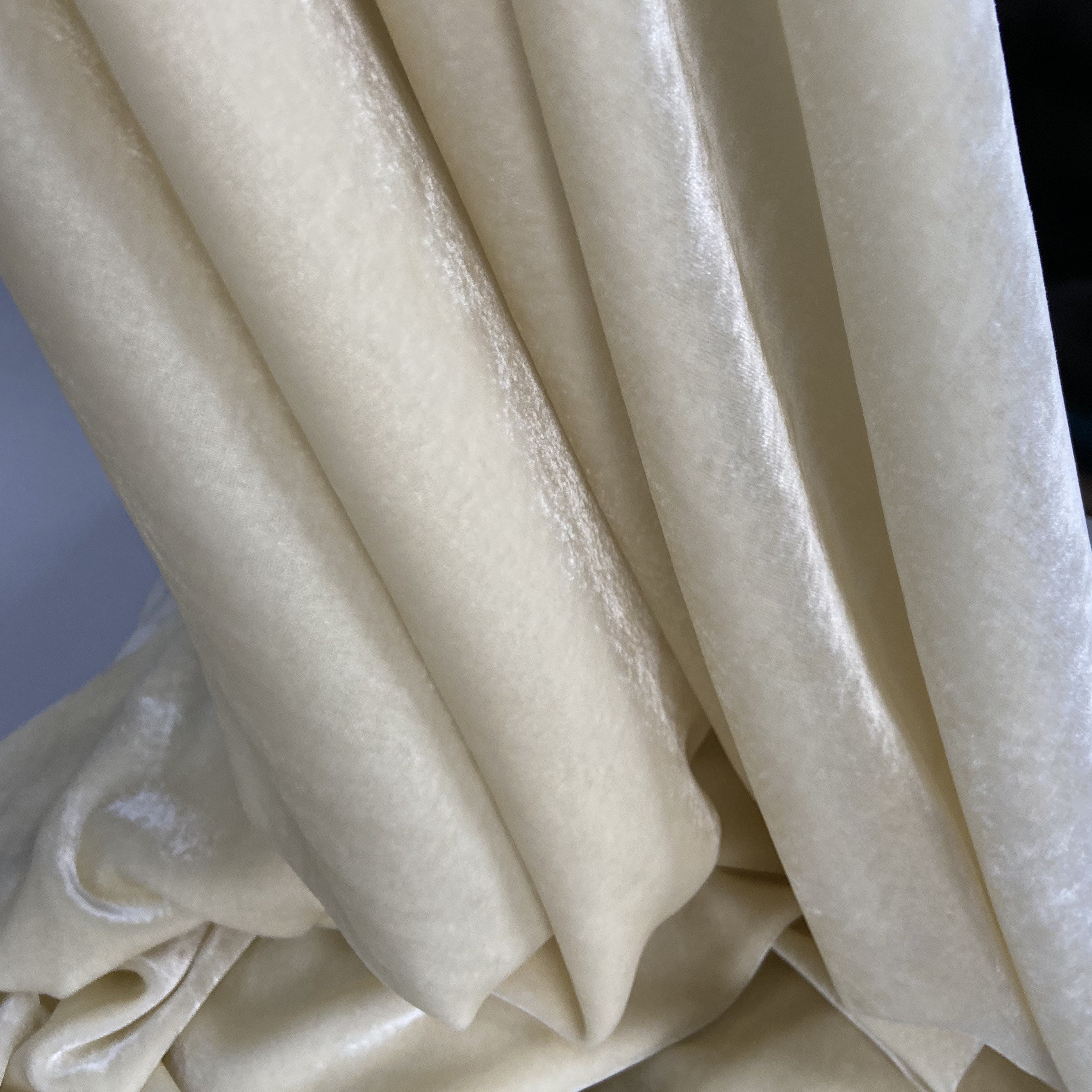 Pure Silk Velvet Fabric for Dress DIY Fabric Skirt Cream Etsy Australia
