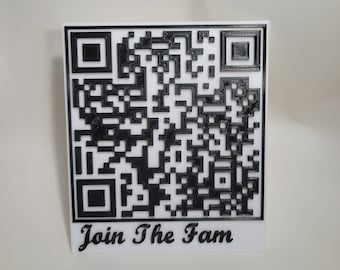 Personalized 3D QR Code Plaque - Custom 8x9 inch Wall Art for Your Unique Message or URL