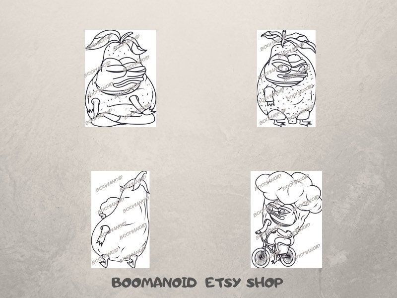 Pepe the Frog Coloring Pages Coloring Pages Pepe Frog - Etsy Canada
