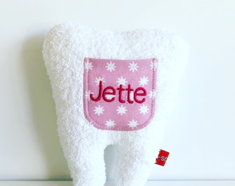 Tooth fairy pillow pink with name