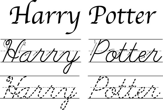 personalized cursive tracing name worksheet learn to write etsy