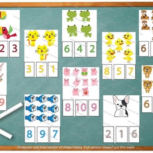 10 Zählen und Clip-Karten, digital, Frühjahr Bildung, Kindergarten, Flash-Karten, Vorschule, Lernen, Home Schooling, KinderBildung