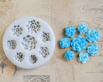 Silicone mold for small mini succulents