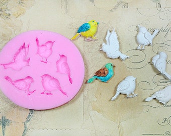 Silicone mold with bird motives