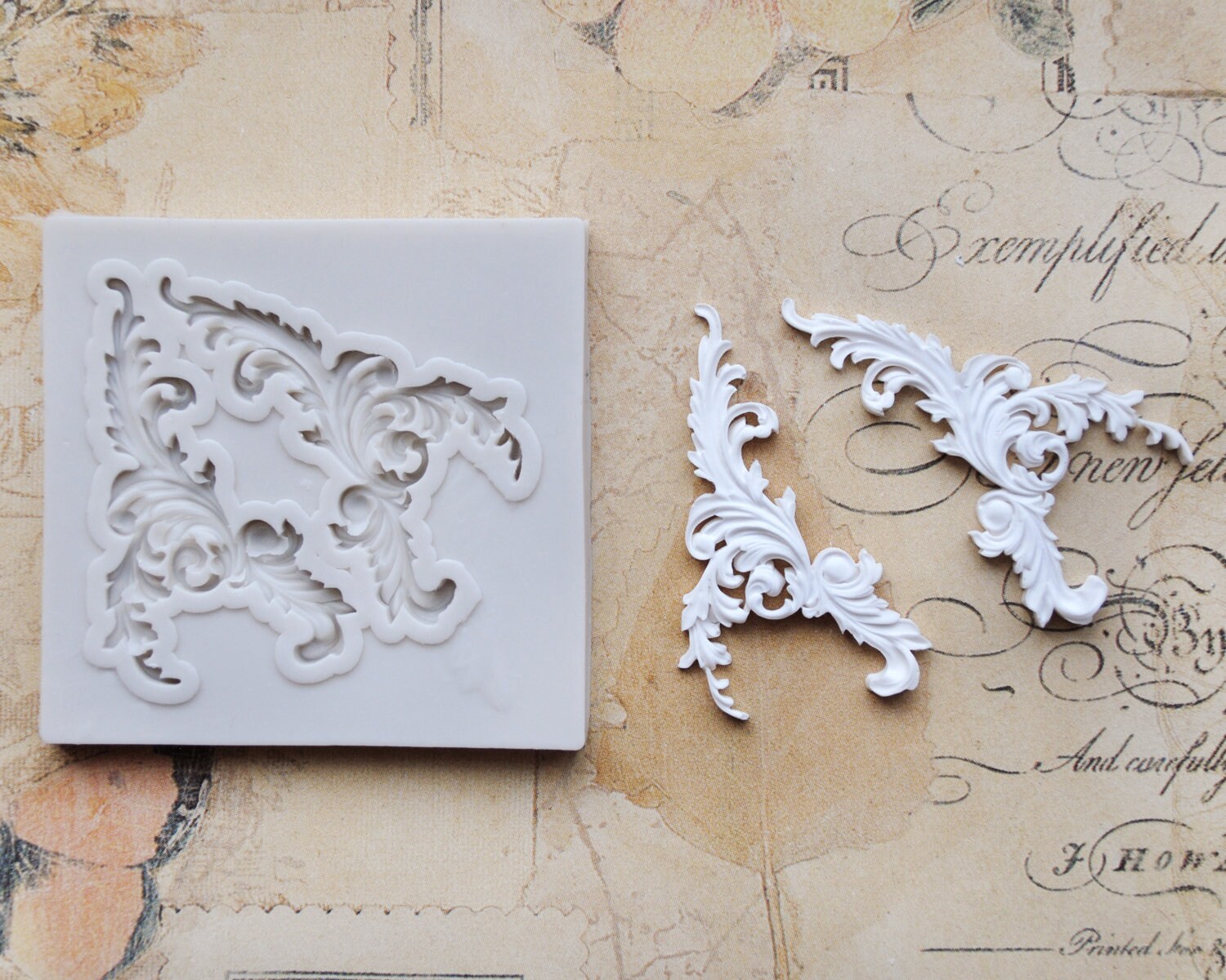 MINFEIDMS Barock Stil Curlicues Scroll Lace Fondant Produktbild-Vorschau 5