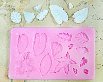 Silicone mold with leaf motives