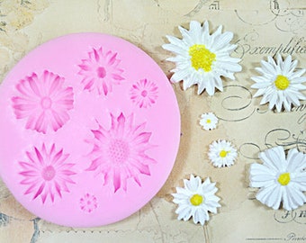 Silicone mold with flower motives