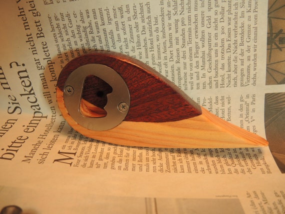 Bottle Opener From Mountain Pine And Merantiholz Etsy