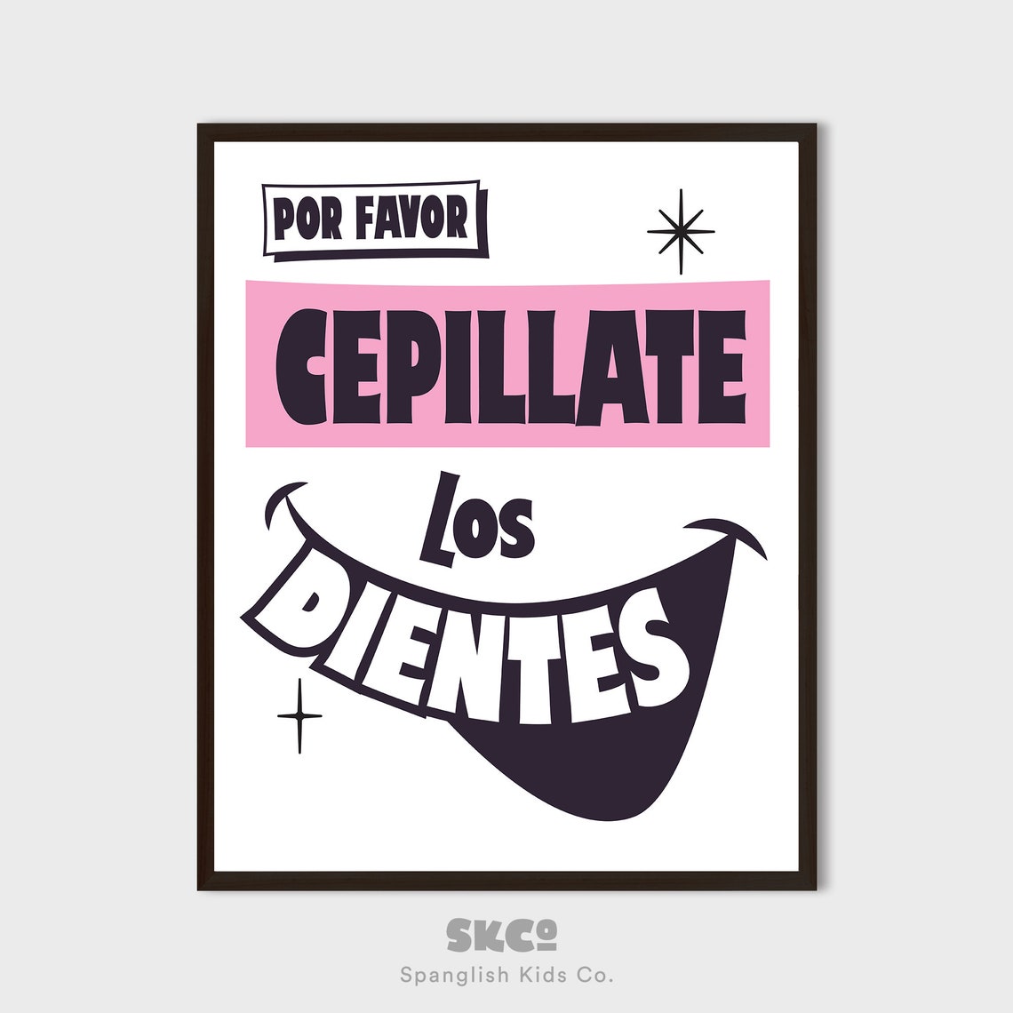 Cepillate Los Dientes Please Brush Your Teeth Spanish Etsy