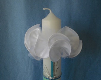 Drip catcher satin/tulle, drip catcher, candle drip protection, christening candles, christening candle, christening candle girl/boy, communion candles, christening candle colorful