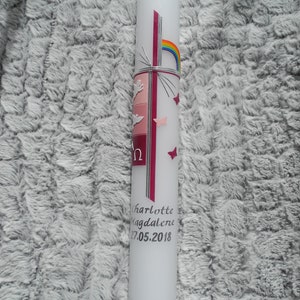 Taufkerze+Box+Karton,Kommunionsk,Mädche,Hochzeitskerze"Kreuz3Symb.3Schmetterl"Taufkerze Mädchen,Taufkerze Junge,t,Lebenskerze,Geschenk
