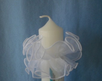 Drip catcher organza, christening candle girl, christening candle boy, christening candles, candle of life, christening candle, drip protection, candle protection, candle skirt.
