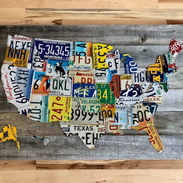 Usa Map License Tags - Etsy