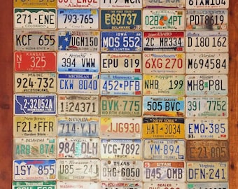 50 State Set of United States License Plates - Well Worn Condition
