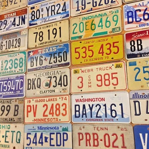 Conjunto de 30 placas de veículos - todos os estilos diferentes