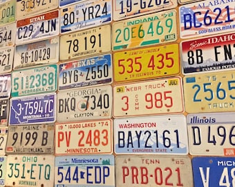 Set of 30 License Plates - All Different Styles