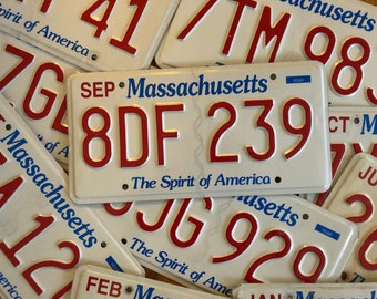 Massachusetts Customizable USA State License Plate 12in x 6in Embossed