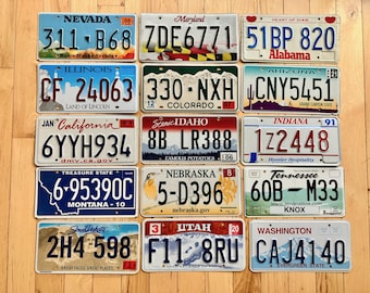 Gift Set of 15 License Plates in Good Condition
