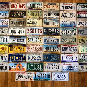 50 State Set of License Plates plus an American Samoa License Plate - Craft Condition