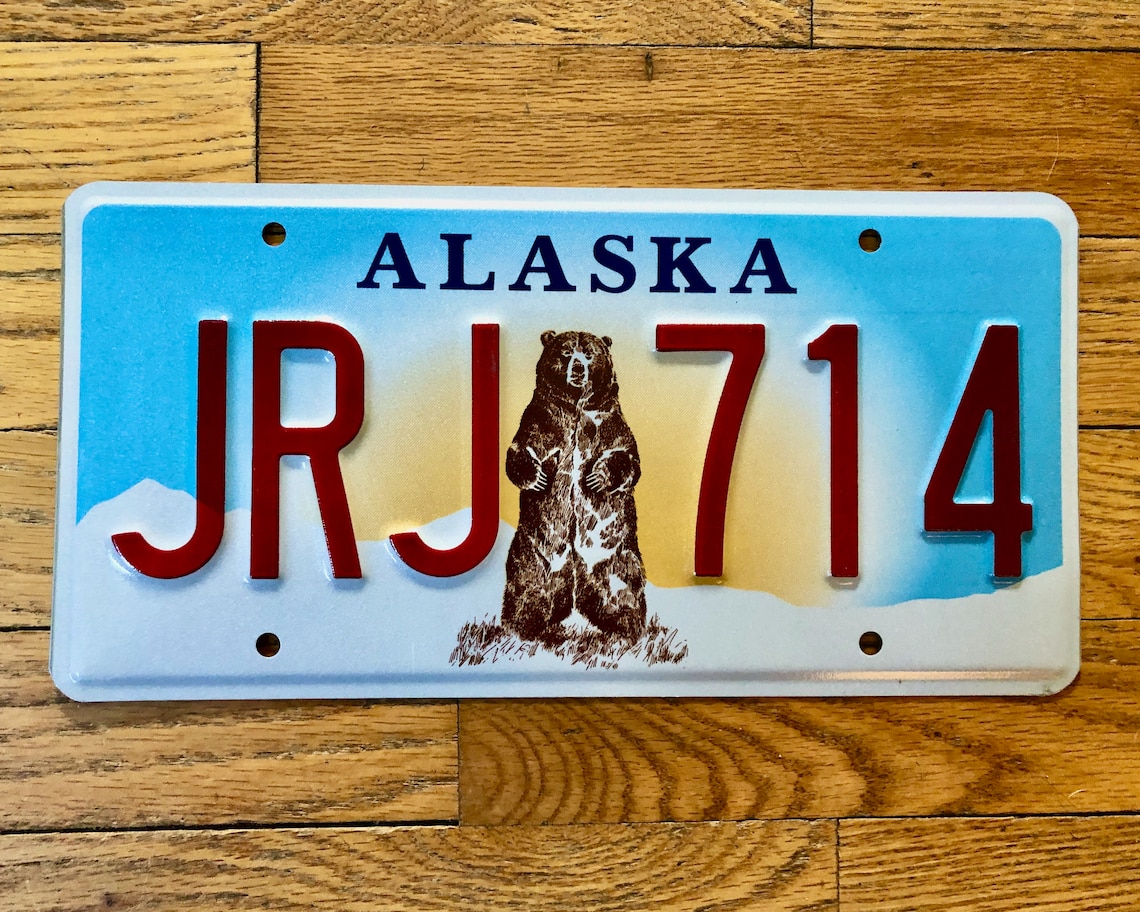 Alaska Bear License Plate Etsy