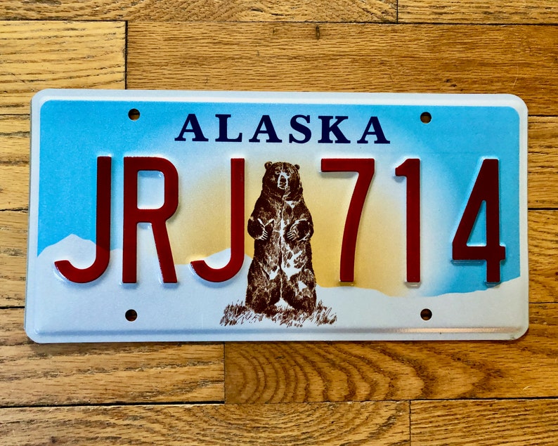 Alaska Bear License Plate | Etsy