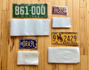License Plate Bags/Sleeves- Many Sizes- 3 MIL High Clarity & Strength- USA Made
