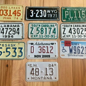 Conjunto de presente com 10 placas de motocicleta/reboque