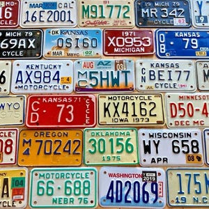 Placas de motocicleta autênticas - Escolha um estado - Bom estado