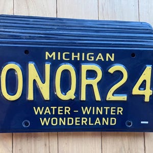 10 conjuntos de placas de licença Michigan Winter Wonderland de 2021 em condições artesanais