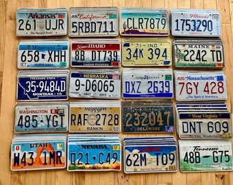 Wholesale Lot of 100 Craft Condition License Plates- 20 Versions/5 of Each