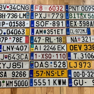 Craft/Worn Condition European License Plates - Poland, France, Germany, Czech Republic, Romania, Spain, Netherlands...