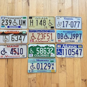 10 Craft Condition Handicapped/disabled License Plates From 10