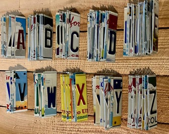 Bulk Good Condition Embossed Only License Plate Letters and Numbers- Each Order is 25 Pieces